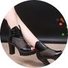 Zapatos de Mujer Primavera y Verano Botines de Mujer con Tacón Grueso Zapatos de Tacón Alto con Punta de Pez Zapatos de Malla Botas de Malla Sandalias de Mujer con Hebilla de Cinturón