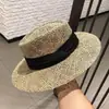 Sombrero Plano de Moda Estilo Coreano para Mujer, Moda Europea y Americana, Estilo Británico, Sombrero de Sol Calado para Salidas y Vacaciones, Negro