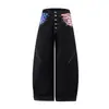 Luz de Calle Alta Americana Estilo Punk Color Crudo Jeans de Pierna Ancha Unisex Holgados Versátiles Cleanfit Sensación de Alta Gama Pantalones Largos