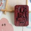 Rosewood 461 marca dupla face escultura oito Guardian sândalo pingente acessórios chaveiro Rosewood transmissão ao vivo