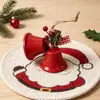 Sino de ferro de Natal som pingente ornamento decoração de árvore de Natal acessórios DIY adereços janela decorações de Natal