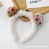 Otoño e Invierno Nuevo Diadema de Felpa de Oso Fresa para Lavar la Cara, Diadema de Presión para el Cabello, Linda Diadema, Accesorios para el Cabello de Oso Peludo para Mujer