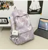 Nova Mochila de Veludo Cotelê Feminina Estilo Coreano Ins Fofa para Menina Mochila de Viagem de Alto Valor Tie-dye Mochila de Estudante