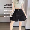 Traje de Verano 2026 Petites Tallas Grandes Falda Línea A Pantalones Cintura Alta Adelgazante Casual Pantalones Cortos de Pierna Ancha