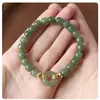Pulsera de imitación de jade Hetian estilo chino para mujer, doble Xi linmen Xi Xi Jia Xi, pulsera con hebilla de seguridad de jade, joyería