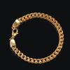 Pulseira Masculina Europeia e Americana de Hip Hop Simples de Aço Inoxidável 6mm Personalidade Retrô Tendência Corrente Quádrupla Frente e Verso Saída de Fábrica