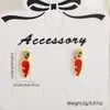 Brincos de cenoura tridimensionais da moda, campeões de vendas transfronteiriços, nicho, versáteis, com design de coelho personalidade, joias de brincos requintadas