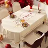 Nova Toalha de Mesa Quadrada de PVC para Mesa de Jantar e Mesa de Centro, Estilo Chinês, Uso Doméstico, Luxo Leve, Alta Qualidade, Lavável, Impermeável, à Prova de Óleo, Resistente ao Calor