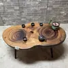 Mesa de Té de Madera de Alcanfor Talla de Raíz Madera Maciza Mesa de Café Pequeña Estilo Shaji B&B Sala de Estar Ventana Saliente Tatami Mesa Pequeña
