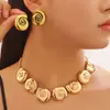 Colar e Brincos Espirais de Caracol Inspirados em Design Europeu e Americano, Estilo de Férias, Acessórios Únicos e Modernos de Nicho em Concha