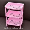 Estante de Almacenamiento Simple Multicapa Estante de Almacenamiento para Cocina Dormitorio Baño Drenaje Hueco Sin Instalación Encimera de Escritorio Estante Pequeño