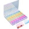 Caixa de Armazenamento com 28 Compartimentos para Acessórios e Ferramentas de Nail Art, Caixa de Armazenamento Montada para Brincos e Anéis, Caixa de Armazenamento Transparente com 28 Compartimentos