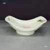 Plato Creativo Estilo Japonés de Cerámica con Esmalte de Color Esmalte Craquelado con Base Hoja de Sauce Plato Sabor Mostaza Plato Frío Aperitivo Plato Pequeño