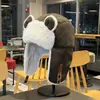 Chapéu Lei Feng Feminino Inverno Quente Orelhas de Urso Chapéu de Algodão Masculino Estilo Étnico Retrô Chapéu de Locomotiva Infantil