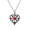 Collar transfronterizo europeo y americano personalizado Gótico Rubí Amor collar retro dominante cadena de clavícula cruzada