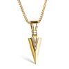 OPK Jewelry - Collar de acero de titanio para hombre, estilo hip hop, estilo callejero, con colgante de punta de lanza, estilo europeo y americano, superventas.