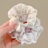 Goma para el pelo tipo scrunchie oversized de estilo coreano con múltiples capas, liga para el pelo de estilo perezoso, cuerda para coleta, accesorio para el pelo de alta gama