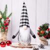 Nuevo muñeco navideño sin rostro con diseño de cuadros florales de estilo escandinavo, Rudolph Forest, adornos para ancianos, suministros decorativos