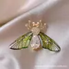 Broche Estilo Coreano Série de Moda Broche Criativo Colar Colorido Cristal Strass Elegante Fecho Anti-Exposição para Roupa