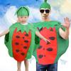 Roupas de Frutas e Vegetais Roupas de Performance Infantil Melancia Modelagem Ambiental Desfile de Moda Dança Pai e Filho Roupas de Jardim de Infância