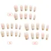 Nuevo Francés Dorado Claro Ojo de Gato Simple de Alta Gama Accesible Lujo Parche Desmontable Fresco Manicura Uñas Portátiles 30 Piezas