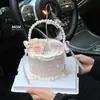 2026 Decoración para Pastel Cesta de Flores de Perla para el Día de la Madre Topper Tarjeta Feliz Día de la Madre Hermosa Decoración de Mariposa
