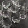 Vidrio resistente al calor soplado a mano textura de patrón de martillo sala de té casera juego de té japonés Kung Fu hecho a mano taza de degustación
