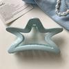 Compilação Cream Blue! Jelly Starfish Bow Grab Clip Summer Shark Clip Acrílico Hair Grab Acessórios de cabelo grande