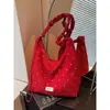 Bolso Cruzado Fresco y Sencillo Estilo Primavera, Bolso de Hombro Plegado Floral de Gran Capacidad para Mujer, Bolso Tote Estilo Coreano Estilo Perezoso