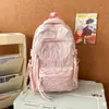 Nueva Mochila Escolar de Alto Valor para Niñas de Comercio Exterior, Estudiante de Secundaria, Universidad, Gran Capacidad, Ligera, Linda Mochila de Doble Hombro, Venta al por Mayor