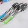 Cepillo para ollas de lavar platos doméstico con mango, no suelta cerdas, multifuncional, apto para baño, cepillo de lana de acero con mango, buen producto