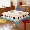Toalha de Mesa de Luxo Leve de Alta Qualidade Impermeável e à Prova de Óleo Estilo Retro Americano Dopamina Tapete para Mesa de Jantar Estilo Ins Toalha de Mesa para Mesa de Centro