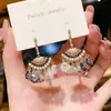 Brincos de Franja Estilo Corte Retro Trabalho Pesado Luxo Leve Design de Alto Padrão Senso de Design Temperamento Elegante Senso de Menina Rica Acessórios de Brinco Luxuosos