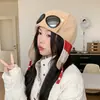 Chapéu Versátil Fofo à Prova de Vento com Proteção para Orelhas e Óculos, Novo Chapéu Estilo Japonês para Outono e Inverno para Homens e Mulheres, Chapéu Lei Feng Tendência