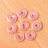 1641-12~16mm Hebilla de Seguridad Ágata Cristal Piedra Colgante Donut Agujero Grande Círculo Accesorios para Joyería DIY
