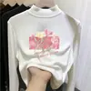 Top Básico de Manga Larga Casual De Rong para Niños Colección Otoño/Invierno 2026 Nuevo Top de Otoño para Niñas con Cuello Semi-Alto