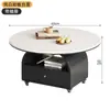 Nuevo Modelo 2026: Mesa de Té Móvil Lujosa y Elegante, Diseño Moderno de Mediados de Siglo, Adecuada para Sala de Estar, Uso Doméstico, Mesa de Té Redonda para Balcón