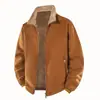 Envío Gratis Ventas Directas de Fábrica [Stock Disponible en el Puesto] Chaqueta de Forro Polar con Cuello Alto para Hombre, Chaqueta de Otoño e Invierno, Forro Polar Polar Engrosado