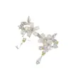 Pendientes pequeños y exquisitos de flor Perla circón para mujer temperamento lujo ligero alta calidad inteligentes de hada versátiles pendientes pendientes