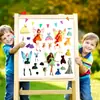 8 Borboletas Animadas Transfronteiriças Fada Vestir DIY Interativo Pai-Filho Educacional Quebra-Cabeça Adesivos Decorativos à Prova d'Água