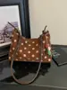 2026 Nuevo Bolso Vintage de Gamuza con Lunares para Mujer, Bolso de Hombro Único Maillard, Versátil de Mano de Doble Uso para Estudiante