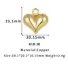 Cor Dourada 14K Cobre Conservador de Cor Pingente Liso Coração Estrela Acessórios para Colar DIY Nicho Simples Joias Artesanais Materiais