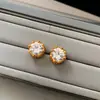 Pendientes de Plata de Ley 925 con Aguja Blanca y Circonita Blanca Super Brillante Estilo Zhao Lusi para Mujer, Pendientes y Joyería de Lujo Ligero de Alto Nivel