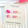 Nuevo parche de uñas rosa para niñas, bonito parche de uñas para niñas, hecho a mano con dibujos de diamantes de imitación, protección del medio ambiente, venta al por mayor