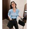 Moda/Tesoros de Hong Kong y Americanos: Elegante y Sofisticado, Ligero y Moderno Conjunto de Dos Piezas de Cárdigan y Chaleco de Lino y Algodón para Mujer en Primavera