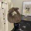 Linda bolsa de mano de peluche, nueva y moderna de 2026, bolsa de mano tipo tote plisada con forma de nube, elegante e informal