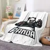 Retrato de cabeça de panda de desenho animado transfronteiriço 250g cobertor de flanela dupla face impressão em um lado super macio cobertor para dormir cobertor de presente