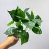 Planta Artificial con Hojas de Patrón de Red, Hojas de Hiedra Verdes para Decoración Suave, Micro-Paisaje para Colgar en la Pared, Plantación en el Suelo, Pared de Plantas, Arreglo Floral y Paisajismo