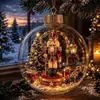 Amazon Lindo Nuevo Diseño Portátil Adorno de Diorama Navideño Decoración de Bola de Navidad