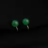 Clip para oreja versión mejorada grueso chapado en oro real de 18 quilates alto color plato para incienso de mosquitos pendientes sin agujero en la oreja pendientes de flor de esmalte para mujer